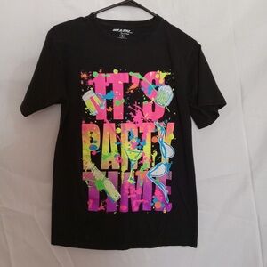 Surf Style Graphics Shirt Neon Bright Party Mens Size Small